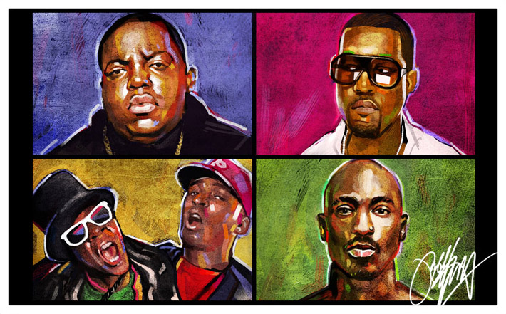 Painting by Kyle Lambert via http://kyle-lambert.deviantart.com/art/Hip-Hop-Paintings-119220045